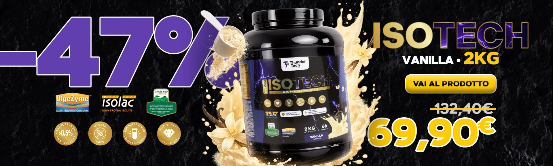 Maxi promo Isotech Vaniglia 2kg