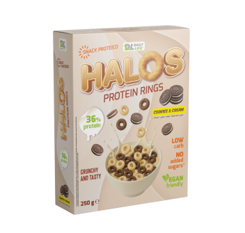 Halos Protein Rings Cocoa Cookies & Cream 250g 1 Heracles Nutrition - Acquista online