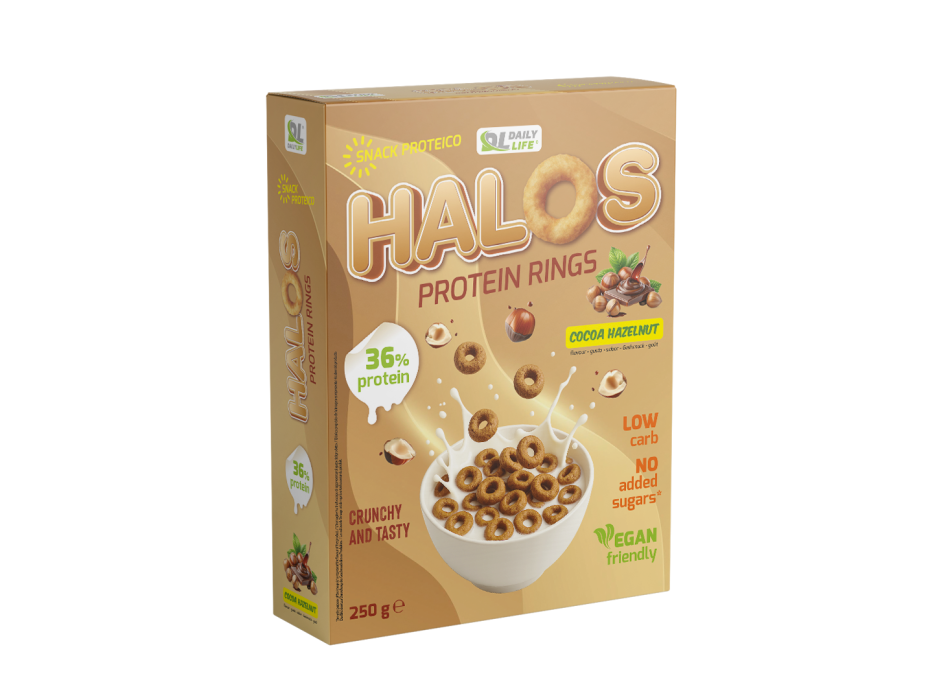 Halos Protein Rings Cocoa Hazelnut 250g 1 Heracles Nutrition - Acquista online